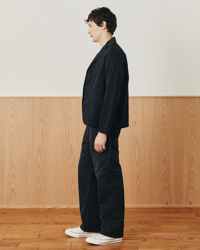 Twill Blazer - Black-3 Button Blazer-Somelos-Corridor