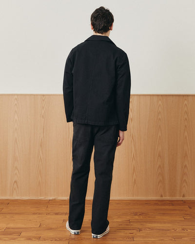 Twill Blazer - Black-3 Button Blazer-Somelos-Corridor