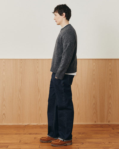 Wool Boucle Rollneck - Black-Rollneck Sweater-Black Q-Corridor
