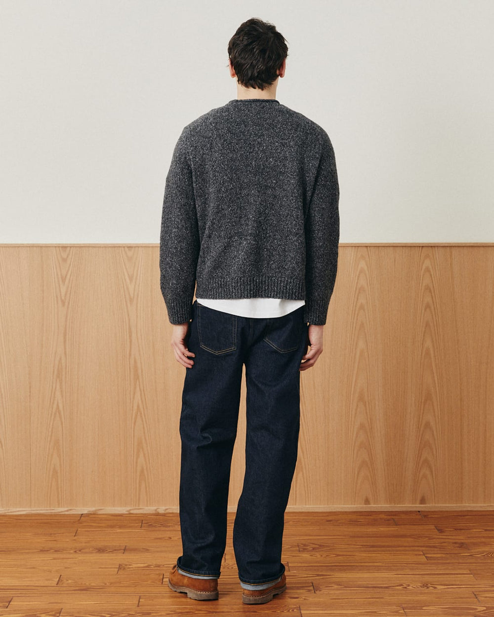 Wool Boucle Rollneck - Black-Rollneck Sweater-Black Q-Corridor