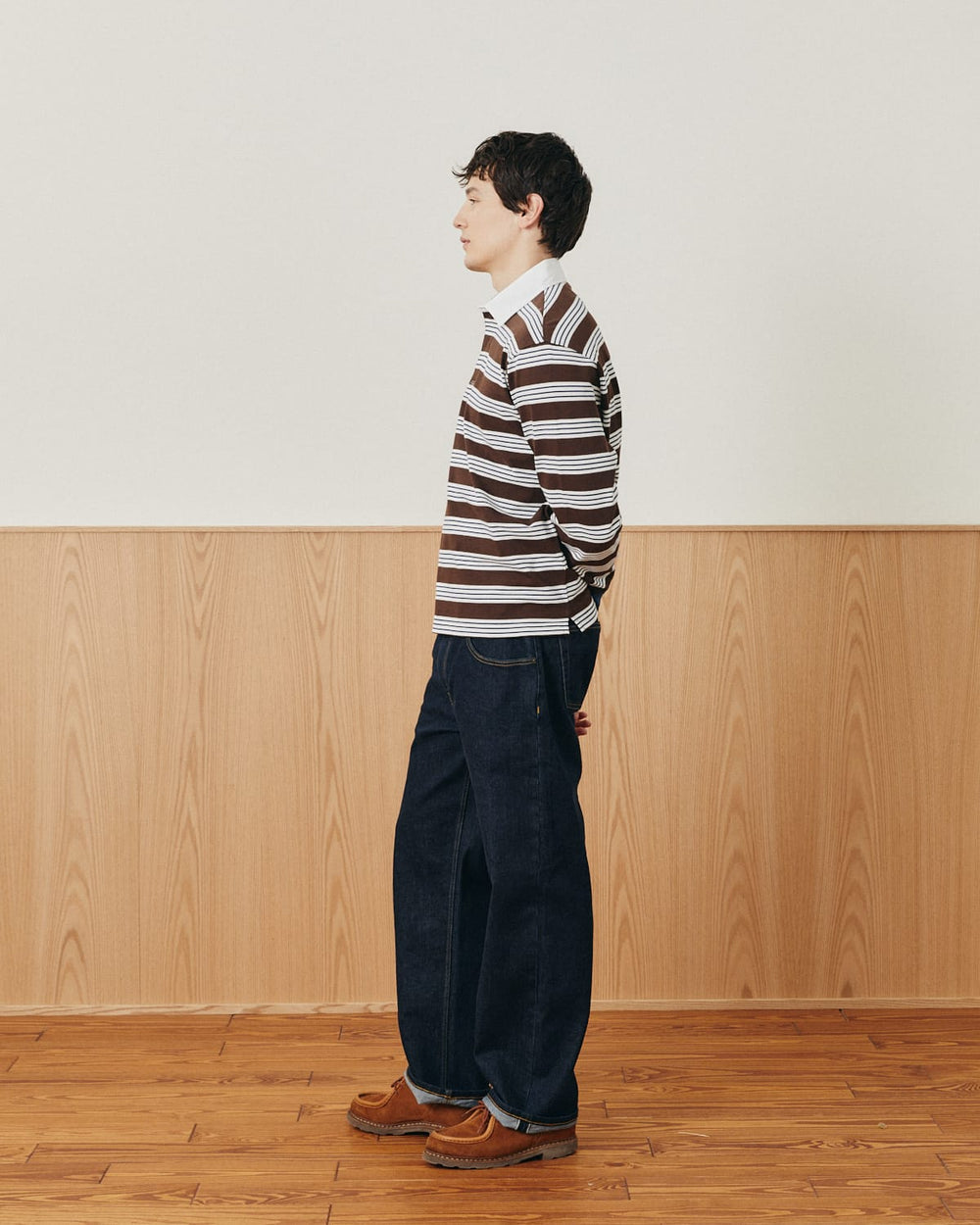 Mini Stripe Rugby LS - Brown-Rugby lS-Siena-Corridor