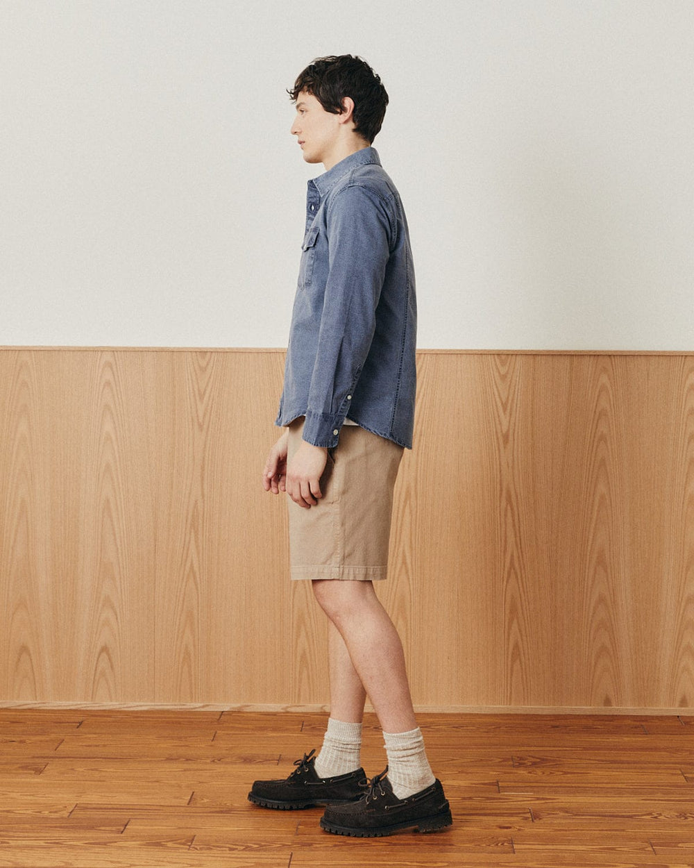 Pigment Dye Canvas LS - Navy-LS w/ 2 Chest Pockets-Original Madras Trading Co. (OMTC)-Corridor