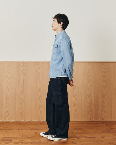 Denim Shirt LS-LS-Original Madras Trading Co. (OMTC)-Corridor