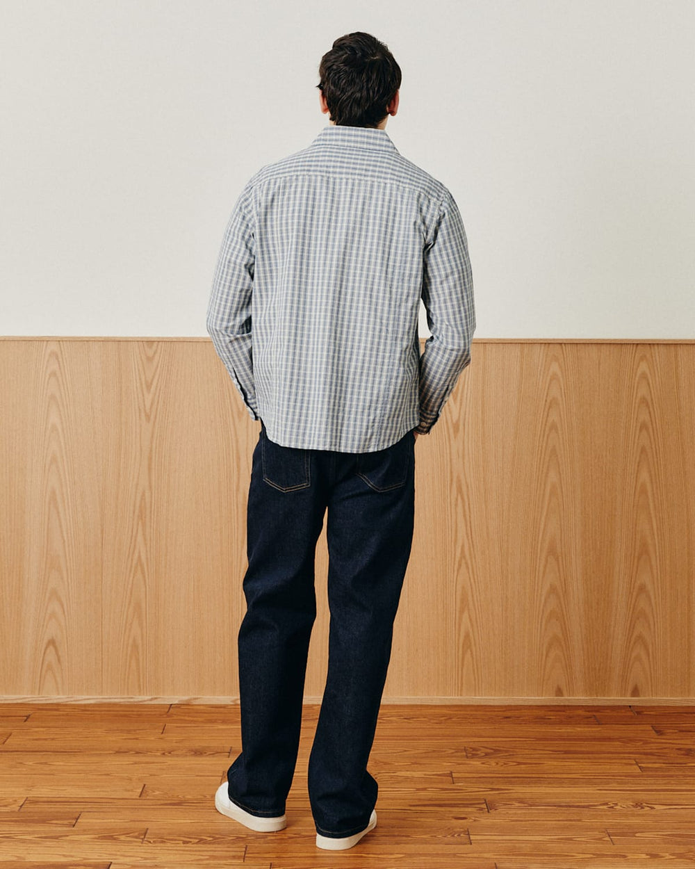 Americana Check LS - Blue-LS Shirt-Earth Sea Trading-Corridor