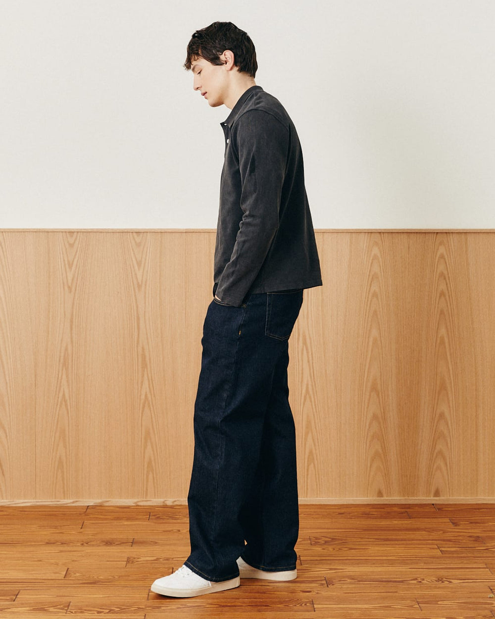 LS Pique Polo - Black-Polo LS-Siena-Corridor