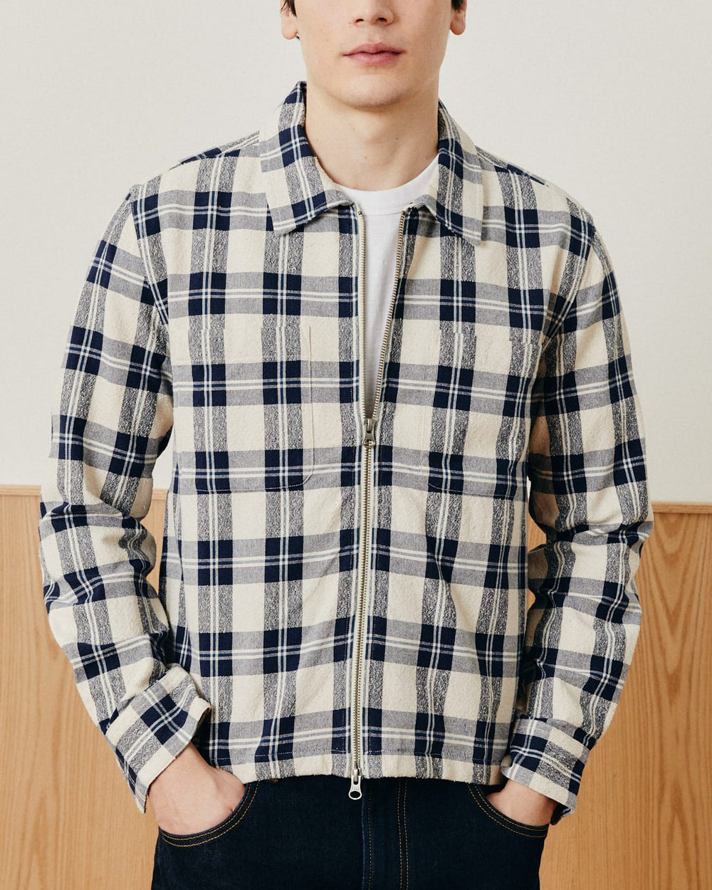Capricorn Plaid Zip Jacket-Zip Jacket-Original Madras Trading Co. (OMTC)-Corridor