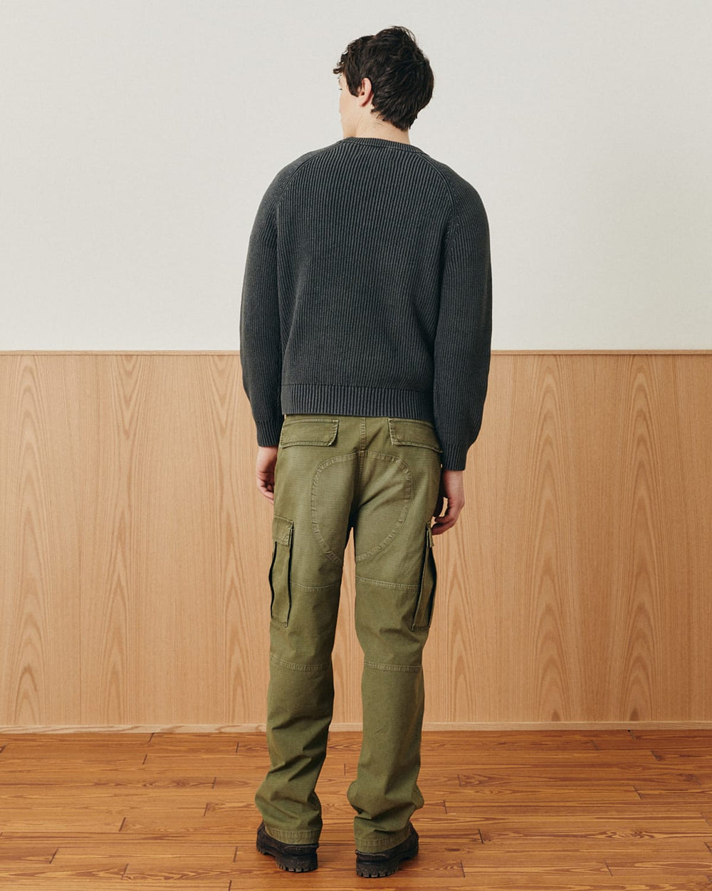 Washed Cotton Crewneck - Grey