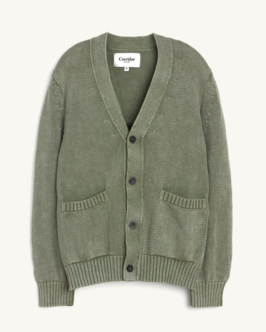 Acid Wash Cardigan - Seafoam