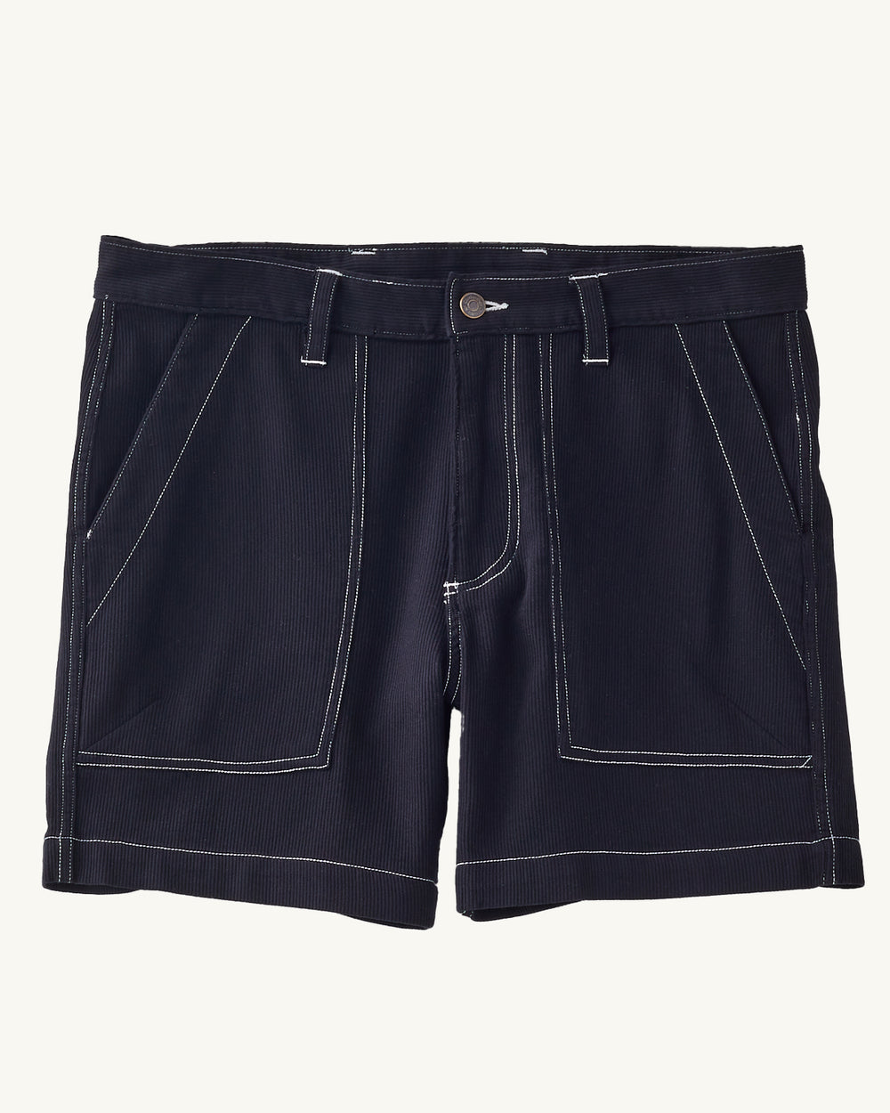 Bedford Cord Camp Pocket Shorts - Black-Camp Pocket Shorts-Corridor-Corridor