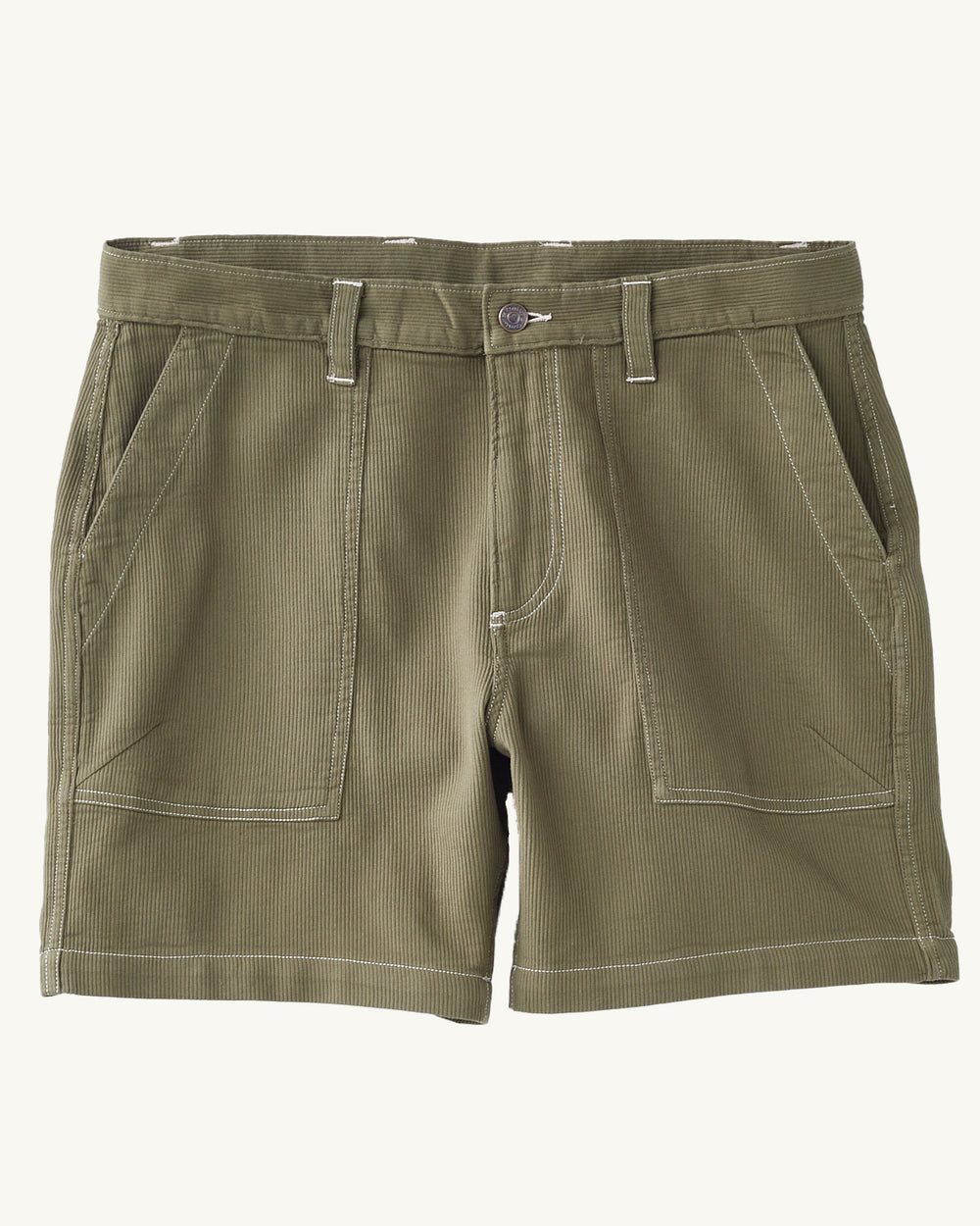 Bedford Cord Camp Pocket Shorts - Olive-Camp Pocket Shorts-Corridor-Corridor