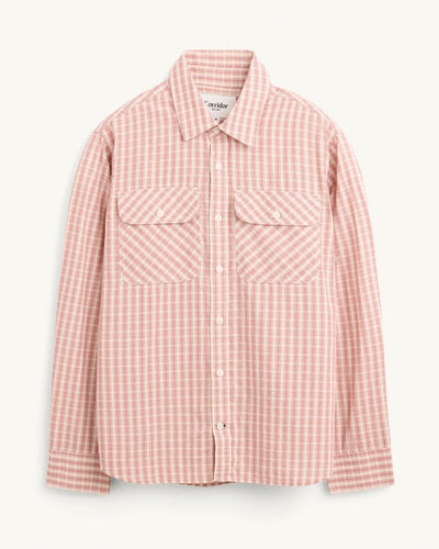 Americana Check LS - Red-LS Shirt-Earth Sea Trading-Corridor