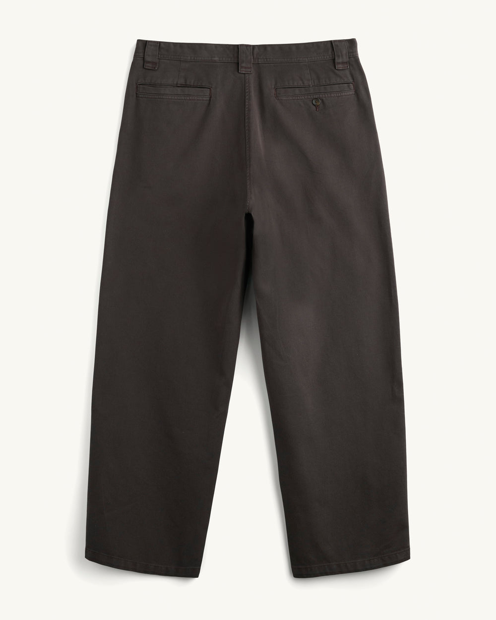 Wide Twill Pant - Brown-Trouser-Black Q-Corridor