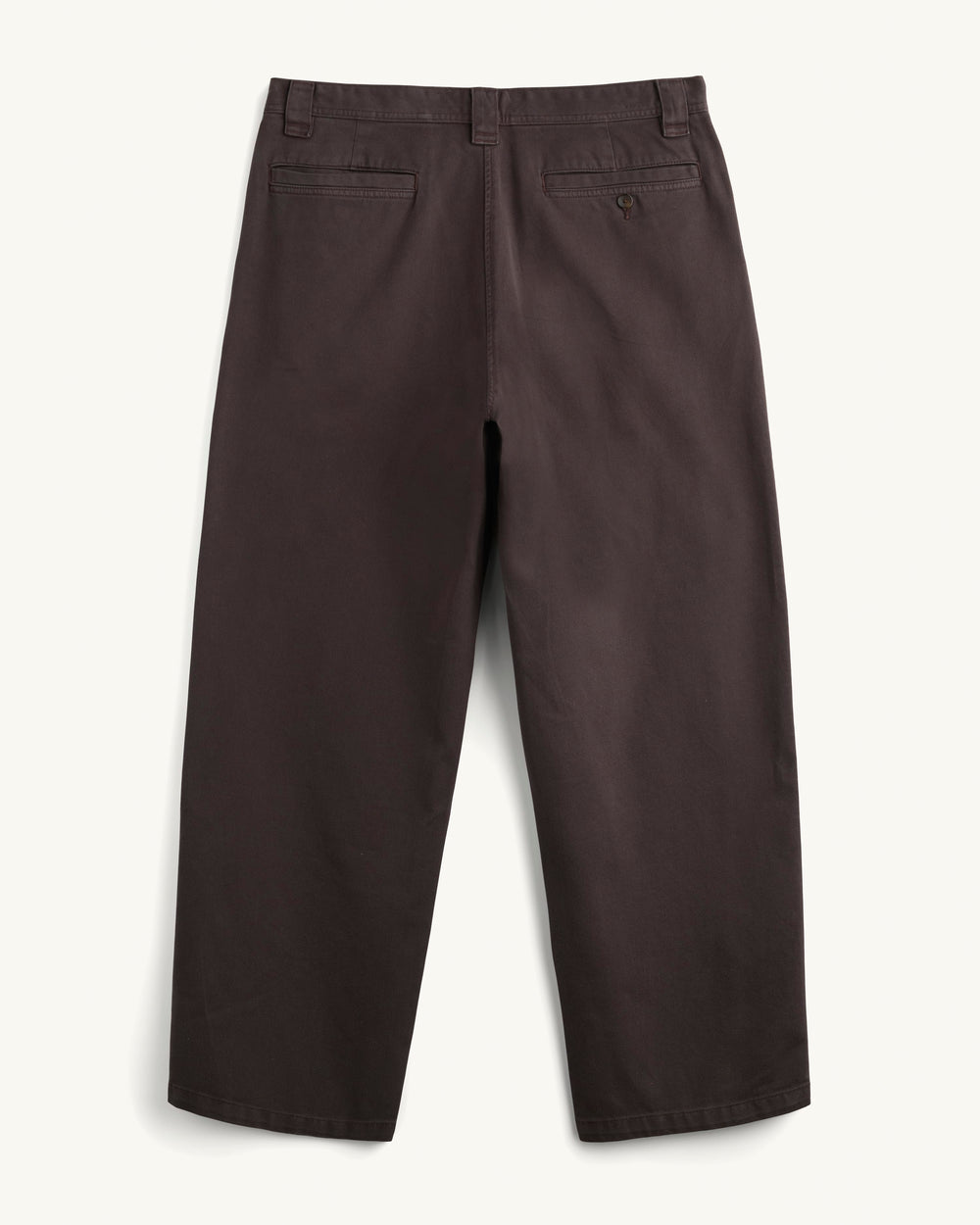 Wide Twill Pant - Brown-Trouser-Real-Corridor