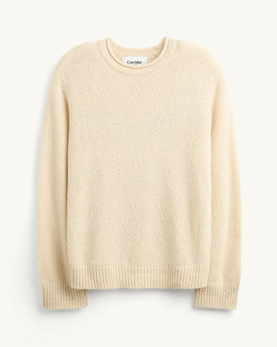 Wool Boucle Rollneck - Natural-Rollneck Sweater-Black Q-Corridor