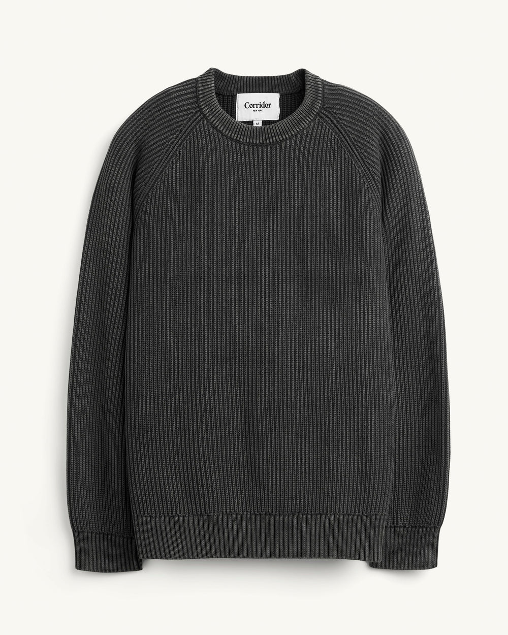 Washed Cotton Crewneck - Grey