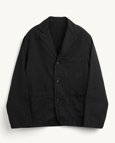 Twill Blazer - Black-3 Button Blazer-Somelos-Corridor
