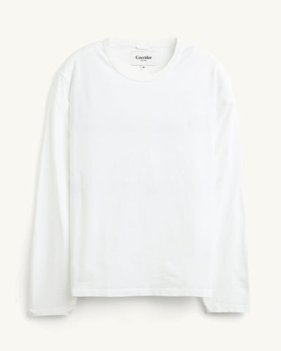 Garment Dye LS Tee - White-T-Shirt LS-Siena-Corridor