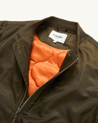 Nylon Bomber Jacket - Army-Bomber Jacket-Black Q-Corridor