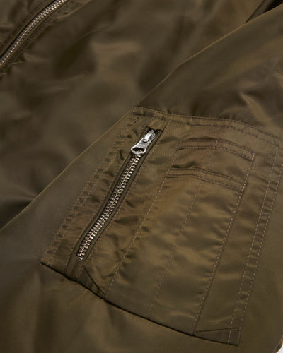 Nylon Bomber Jacket - Army-Bomber Jacket-Black Q-Corridor