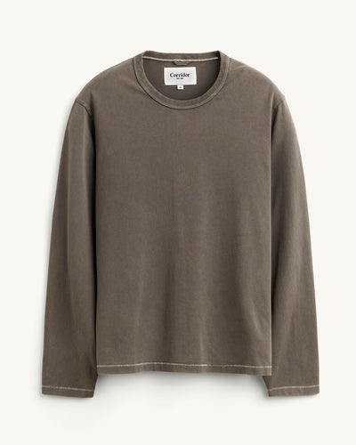 Garment Dye LS Tee - Brown