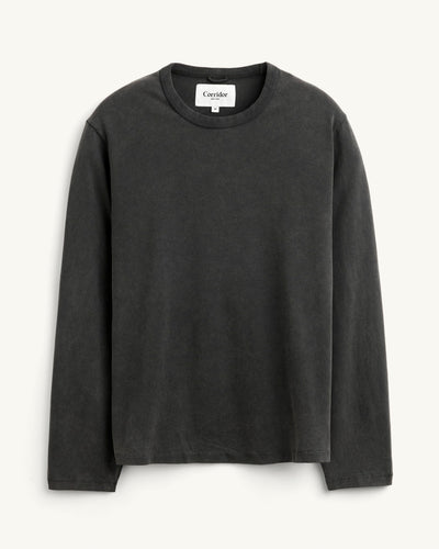 Garment Dye LS Tee - Black
