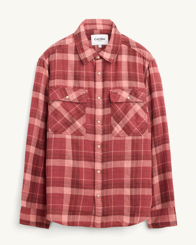 Red Rocks LS-LS w/ 1 Chest Pocket-Original Madras Trading Co. (OMTC)-Corridor