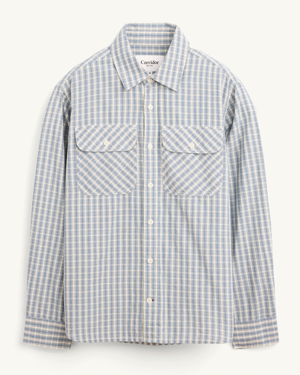 Americana Check LS - Blue-LS Shirt-Earth Sea Trading-Corridor