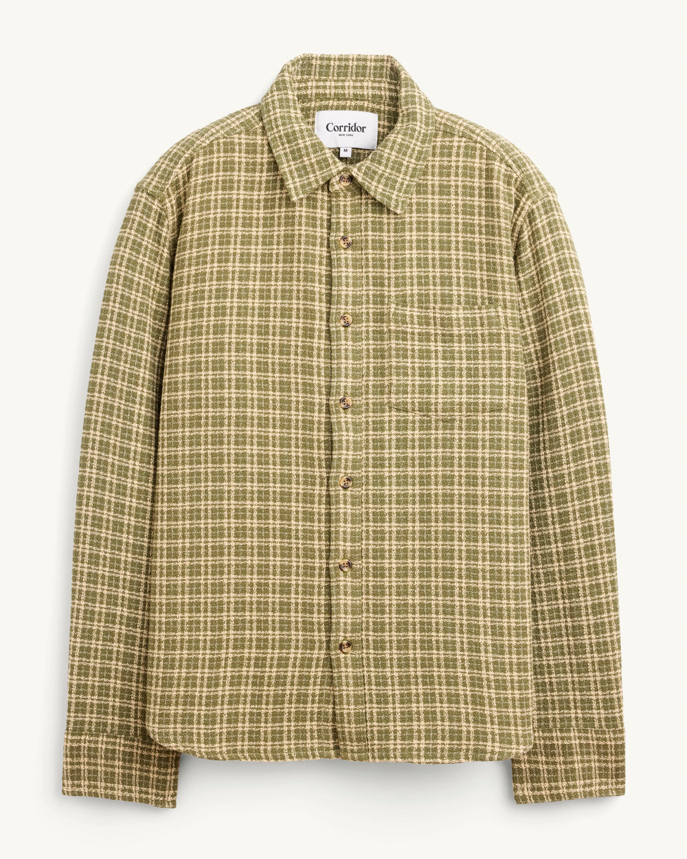 Reverse Tweed LS - Green-Long Sleeve Shirt-Original Madras Trading Co. (OMTC)-Corridor