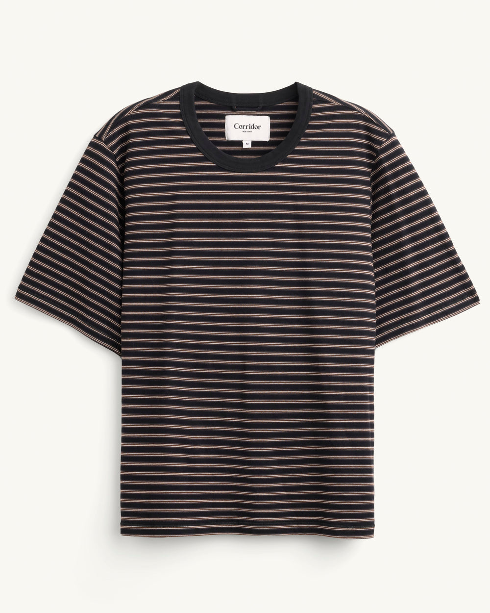 Mini Stripe T-Shirt - Black-T-Shirt-Black Q-Corridor