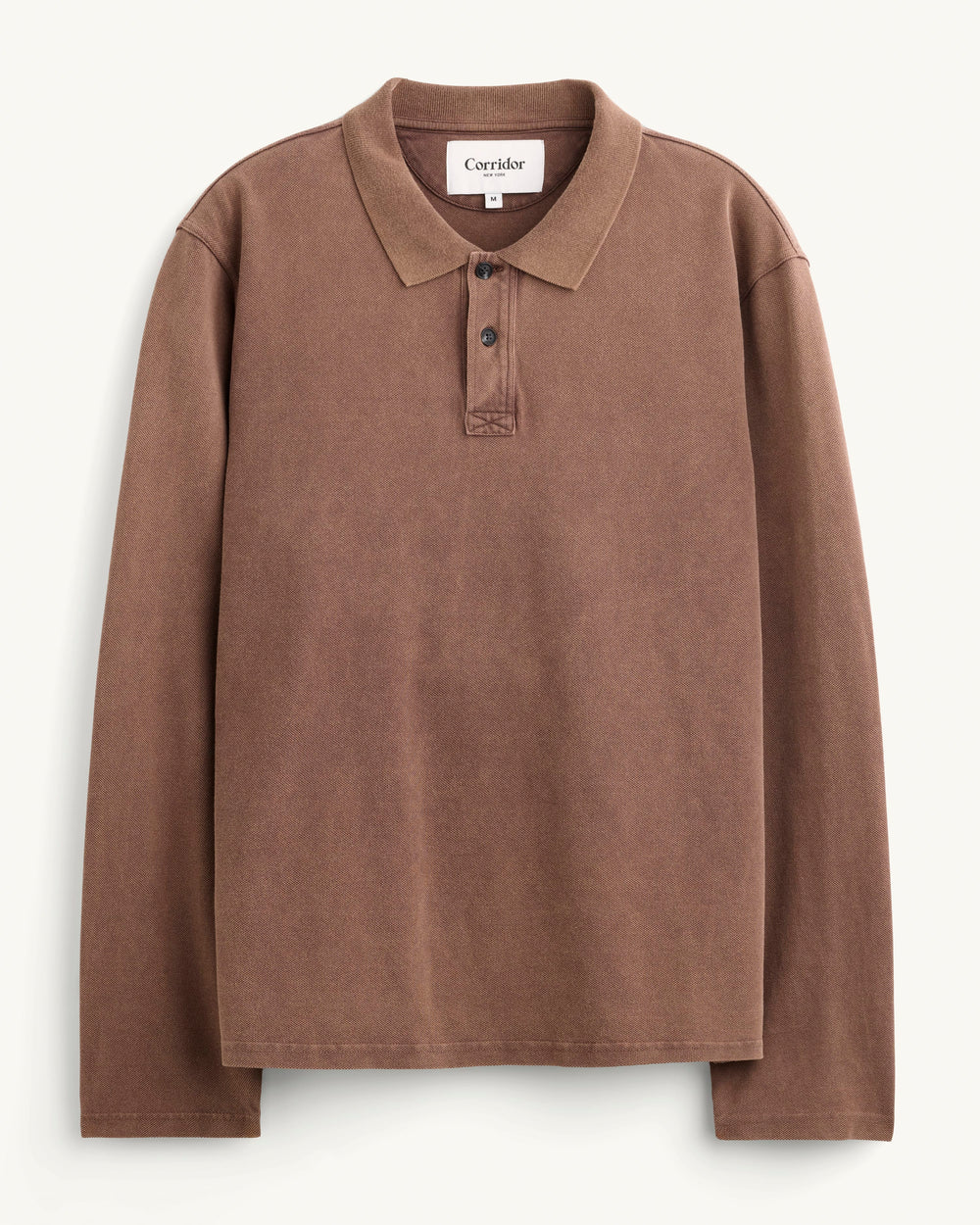 LS Pique Polo - Brown-Polo LS-Siena-Corridor