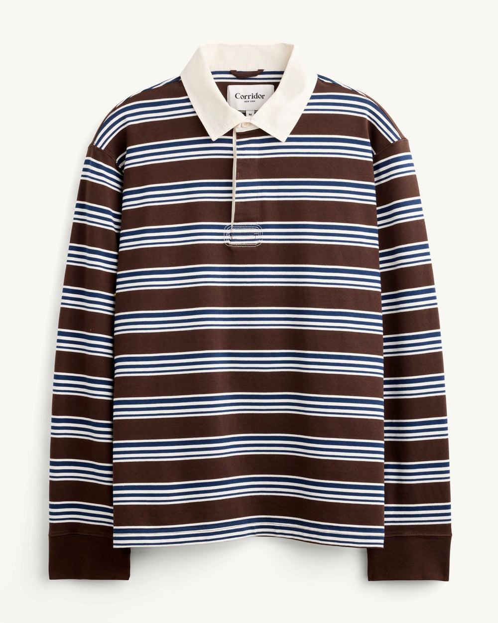 Mini Stripe Rugby LS - Brown