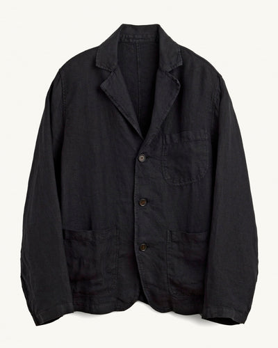 Linen Blazer - Black