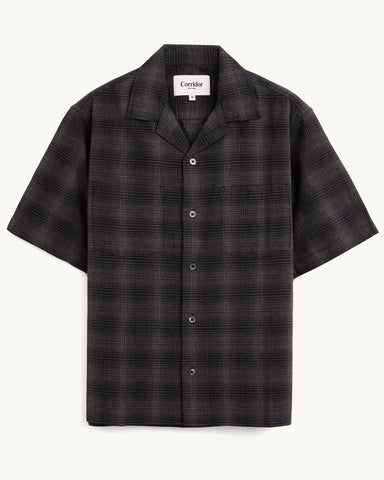 Linen Plaid SS - Black