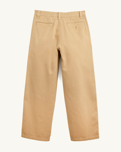 Wide Twill Pant - Tan-Trouser-Real-Corridor