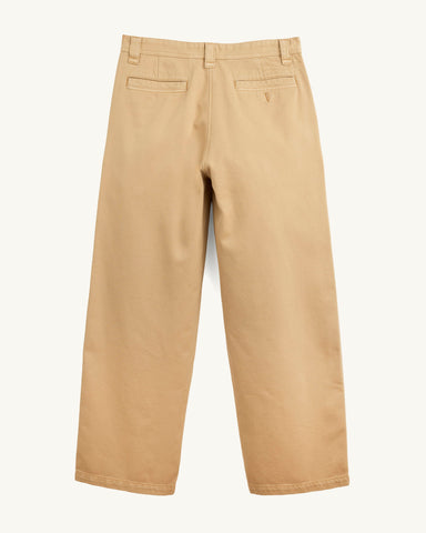 Wide Twill Pant - Tan