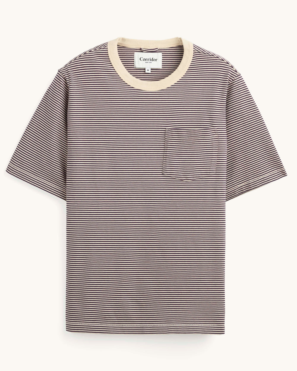 Stripe Tee - Plum-T-Shirt-Siena-Corridor