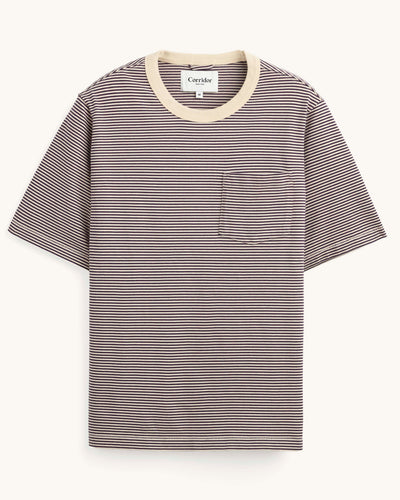 Stripe Tee - Plum-T-Shirt-Siena-Corridor