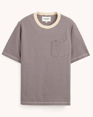 Stripe Tee - Plum