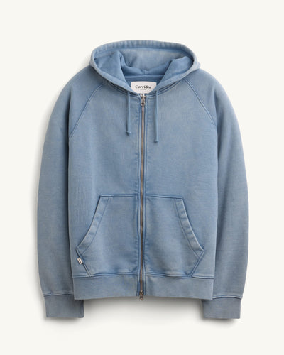 Heavyweight Zip Hoodie - Indigo-Sweatshirt-Siena-Corridor