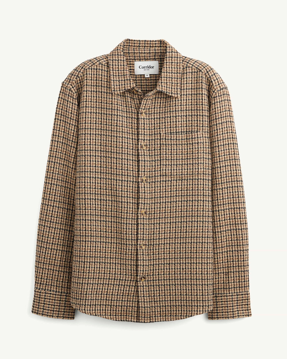 Cambridge LS - Brown-LS w/ 1 Chest Pocket-Original Madras Trading Co. (OMTC)-Corridor