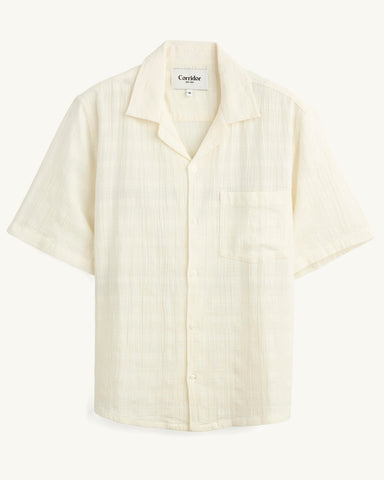Washed Dobby SS - White