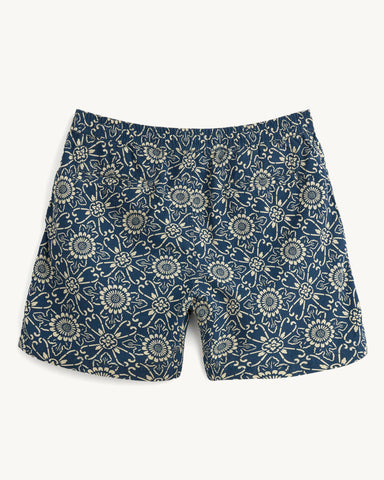 Indigo Sunflower Drawstring Short