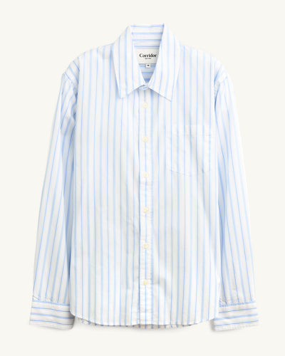 Berg Stripe LS - White-LS w/ 1 Chest Pocket-Real-Corridor
