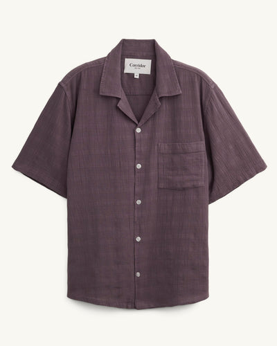 Washed Dobby SS - Purple-SS Camp w/ 1 Chest Pocket-Ekviraa Designs-Corridor