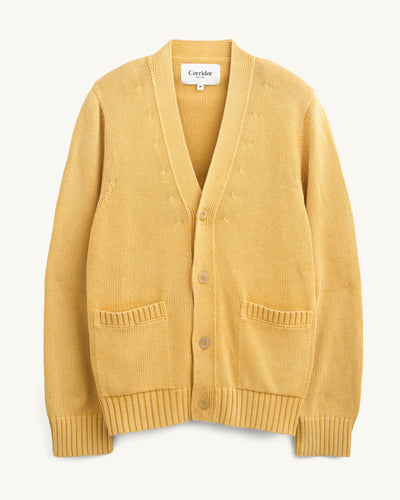 Acid Wash Cardigan - Gold-Knit Cardigan-Alpafina-Corridor