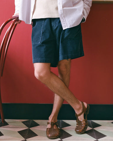 Cord Camp Shorts - Navy