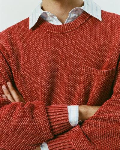 Pocket Crewneck - Red-Crewneck Sweater-Alpafina-Corridor