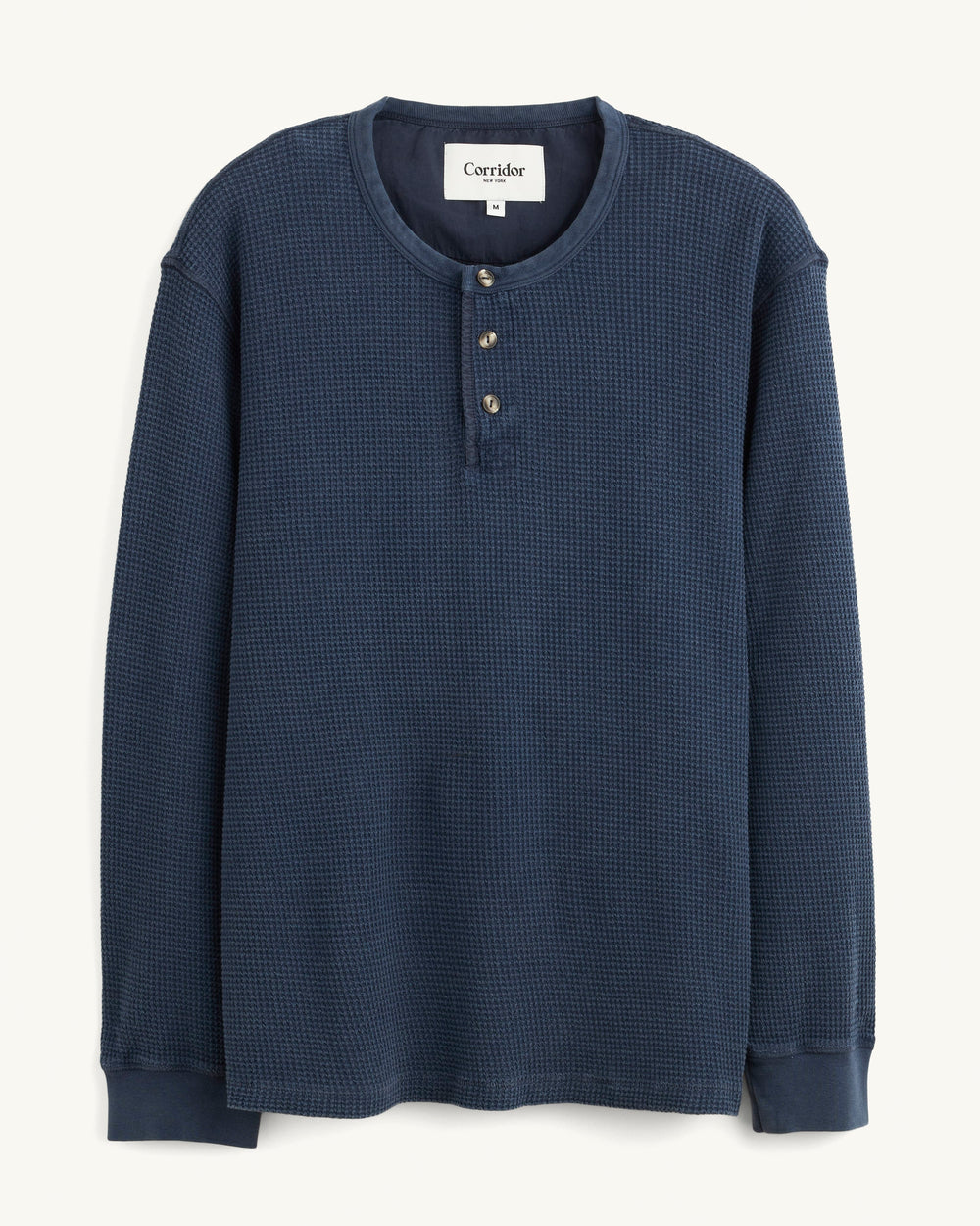 Waffle Henley - Navy-Henley-Siena-Corridor