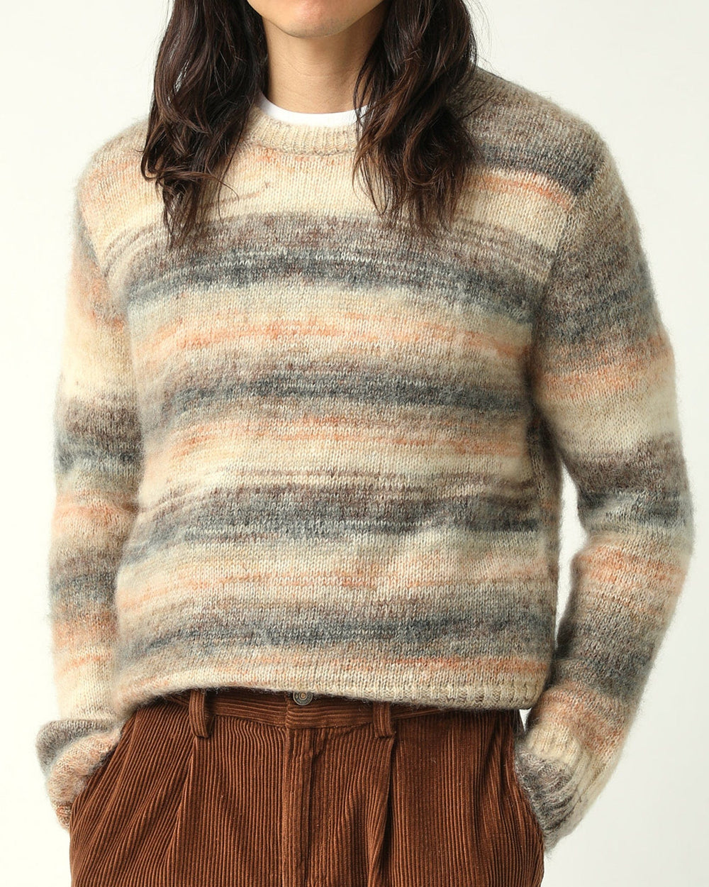 Space Dye Mohair Crewneck - Natural-Crewneck-Corridor-Corridor