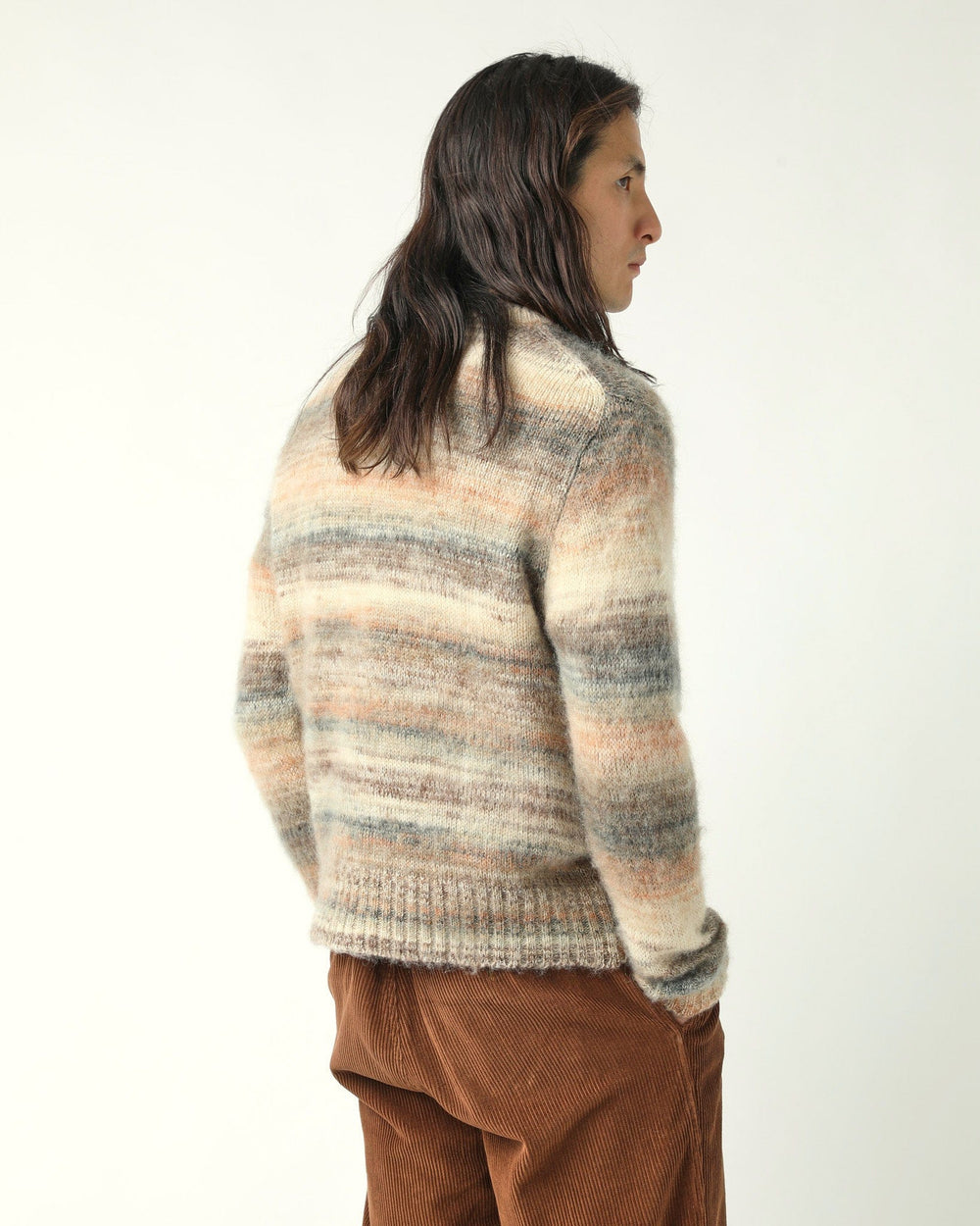 Space Dye Mohair Crewneck - Natural-Crewneck-Corridor-Corridor